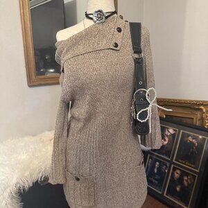 Style & Co Women's Brown and Tan Dress